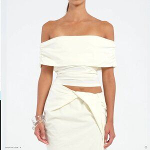 BENNI Rudi Off-Shoulder Top (Milk, US size 6)